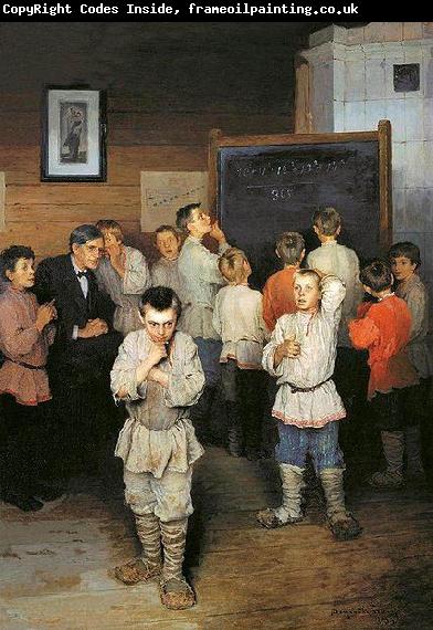 Nikolai Petrovitch Bogdanov-Belsky Mental Calculation. In Public School of S. A. Rachinsky